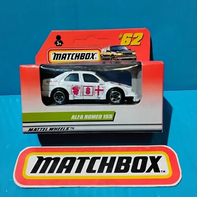 1998 MATCHBOX ALFA ROMEO 155 #62 WHITE DTM ITC RACER MB296 ITALIAN RACING  - Image 1 of 4