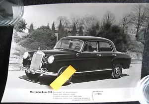 Rar Werksfoto Mercedes 190 Ponton W120 1956-61 MB photo Foto brochure Prospekt - Bild 1 von 2
