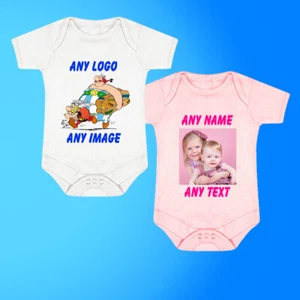 Body de bebé estampado personalizado - 100 % algodón - niño niña unisex recién nacido - Imagen 1 de 16