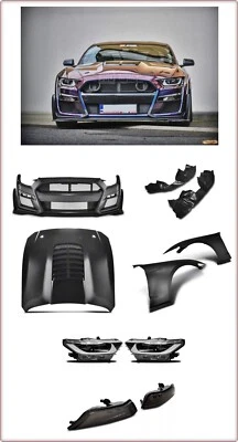 BODYKIT STOßSTANGE MOTORHAUBE KOTFLÜGEL FÜR FORD MUSTANG 2018 - 2023 GT500 STIL - Bild 1 von 4