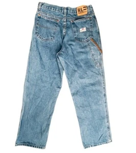 Y2K Polo Ralph Lauren Jeans 18 Youth High Waist Straight Distressed Vtg 29x30  - Picture 1 of 12