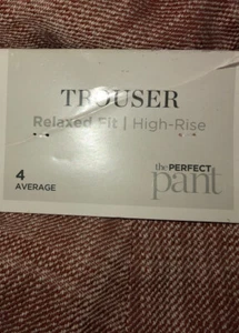 Christopher & Banks 4 NWT Trousers Yarn Dye Relaxed High Coral Spice pants 5330 - Picture 1 of 6