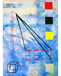KEVIN VALENTINE Original Abstract Acrylic on gallery Wrapped Canvas - Picture 1 of 8