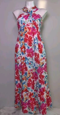 GRACE KARIN Para Mujer Cruzado Cuello Halter Sin Mangas Verano Floral Pequeño Foto 1 de 4