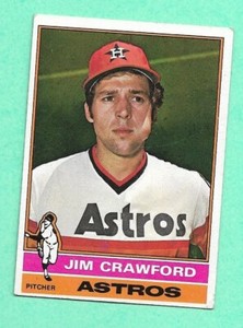 (1) JIM CRAWFORD  1976 TOPPS # 428 ASTROS VG  CARD (I3422)