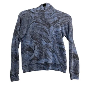 ATHLETA GIRL In Your Element Hoodie Size M Marble Blue Pullover Casual 7-9 - Picture 1 of 9