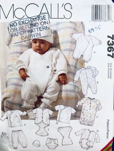 McCall's Pattern 6511 | Infants Layette for Knit Fabric | Sizes 3 - 8kg | UNCUT - Picture 1 of 2