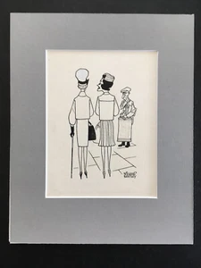 NICOLAS BENTLEY Sold at Sotheby's. Fashion Cartoon for Punch? Private Eye? - Picture 1 of 4