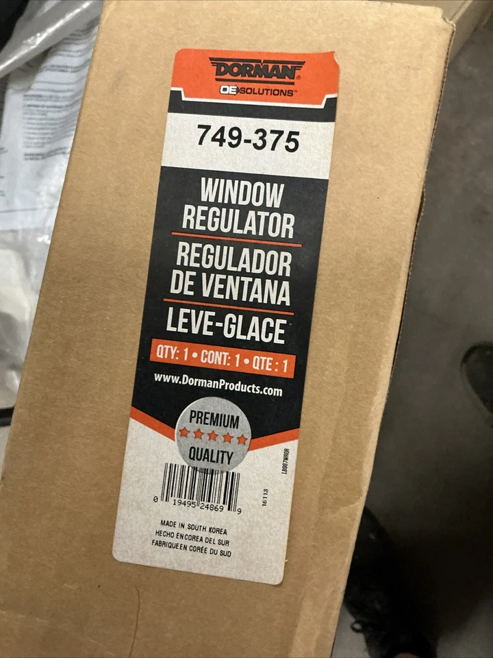 749-375 Dorman regulador de ventana pasajero delantero lado derecho mano para Kia Sportage Foto 1 de 1