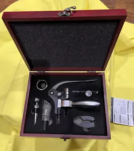 Wine Bottle Opener BEST 4 CHEF Gift Set - Wood Case BETTER THAN THAT OTHER BRAND - Picture 1 of 11