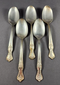 5 Original 1951 WM Rogers Teaspoons MAGNOLIA Inspiration Extra Plate Flatwear 6” - Picture 1 of 7