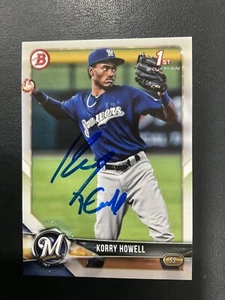 Korry Howell Signed Card 2018 Bowman Draft In Person Autograph (IP) Auto - Picture 1 of 2