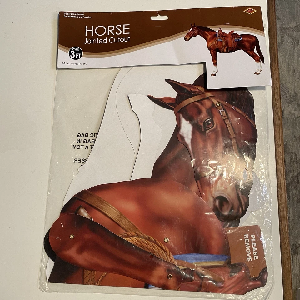 Beistle Horse 38" 2-D Decoración de Pared Vaquero Vaquera Rancho Western Prop Nuevo de Lote Antiguo Ney Foto 1 de 4