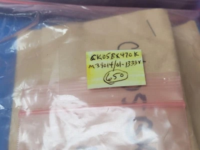 (10 ШТ.) M39014/01-1333V CK05BX470K AVX MLCC КРЫШКА CER 47PF 200V 10% РАДИАЛЬНЫЙ - Изображение 1 из 2