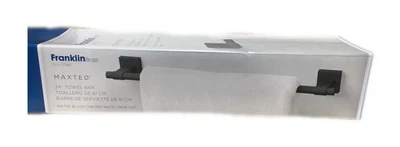 Franklin latón máximo 24 pulgadas Accesorio de baño toallero de montaje en pared en negro mate Foto 1 de 2