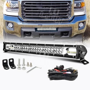 Dual Row 20" LED Work Light Bar Spot Flood Combo Bumper For Ford F150 F250 F350 - Picture 1 of 10