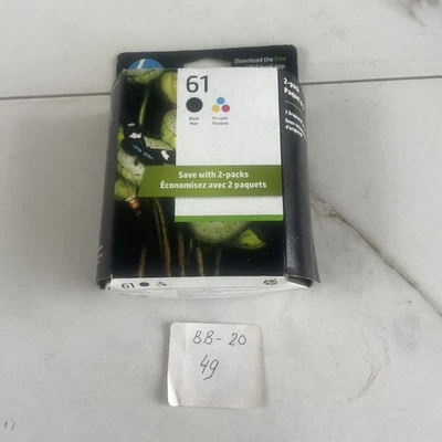 Genuine OEM  HP 61 Tri-Color High Yield Ink Cartridge Free Shipping - Exp 2024 - Image 1 of 3