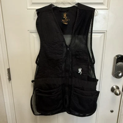 Browning Women's Trapper Creek Mesh Shooting Vest Black Size Large - Image 1 of 4