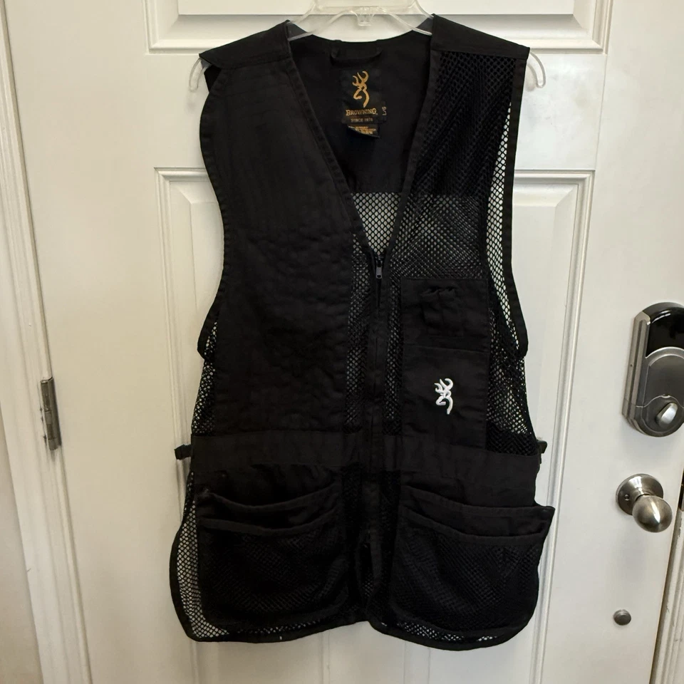 Browning Women's Trapper Creek Mesh Shooting Vest Black Size Large - Image 1 of 4
