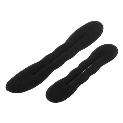 Black Hair Clip Styling Accessory Maker Foam Sponge Bun - Image 1 of 4