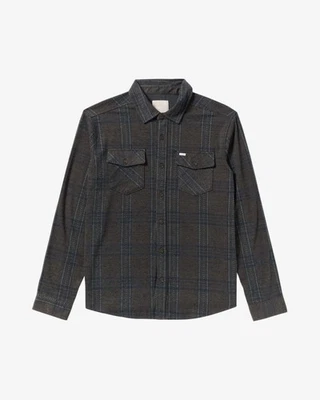 RVCA - Mens  Vacancy Flannel Long Sleeve Shirt - Mushroom - Casual L/S Shirt - Image 1 of 4