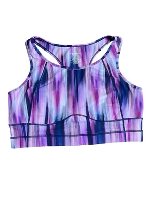 Torrid active racer back low impact wireless purple blue sports bra size 3X - Image 1 of 4