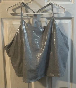 Damen Größe 4x Powersoft Sport BH von Old Navy hellblau metallic - Bild 1 von 3