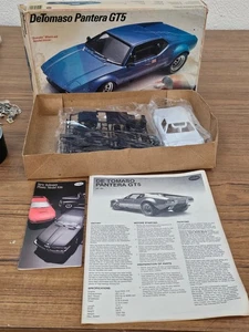 Vintage Testors Detomaso Pantera GT5 Model Kit 1:24 NEW IN BOX! - Picture 1 of 18