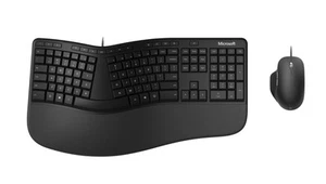 Microsoft Ergonomic Desktop keyboard Mouse included Office USB QWERTY Nordic ... - Picture 1 of 1