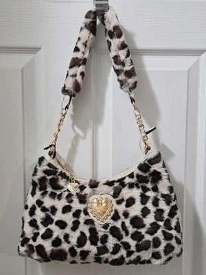 Bolso de Hombro Hobo Viral Juicy Couture Estampado Leopardo de Nieve Amor Peludo Amigos  Foto 1 de 4