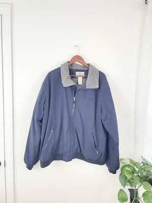 LL Bean 2XL Blue Fleece Lined Zip Winter Snow Jacket Coat Men’s 2XL - Image 1 of 4