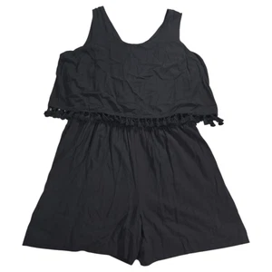 Pantalones Cortos Lane Bryant Mujer Talla 18 Negros Mameluco Borlas Primavera Verano Vacaciones Viaje - Imagen 1 de 10