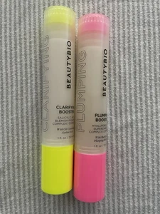 BeautyBio Clarifying Plumping Booster Serums 2er Set Neu Salicyl Hyaluron - Bild 1 von 2