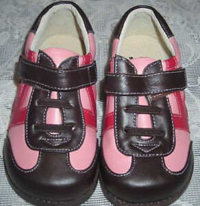 NIB See Kai Run Girls Pink Brown Red K-Trainers Casual Shoes US 4 Euro 20