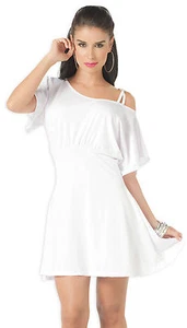 RX1 4071 White Formal Ball Prom Party Bridesmaid Cocktail Mini Gown Dress S M - Picture 1 of 4