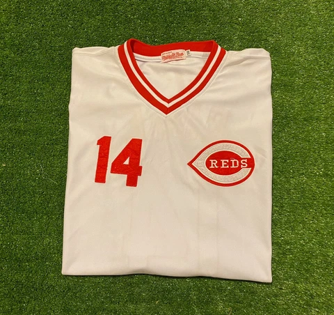 Retro throwback Mitchell & Ness 1981 Cincinnati Reds Pete Rose #14 jersey 2XL Cover