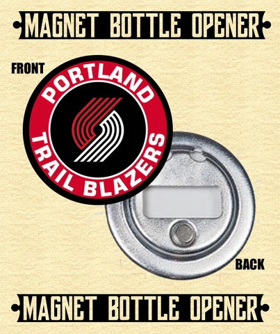 Portland Trail Blazers - Magnet Bottle Opener - Choose From 12 Designs Cover