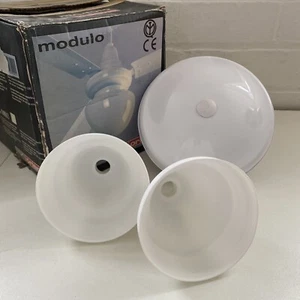 WHITE CEILING FAN LIGHT KIT COVER FITTING 60W ORIEME - Picture 1 of 10