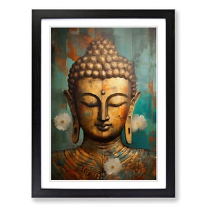 Buddha Art Deco Wall Art Print Framed Canvas Picture Poster Decor Living Room - Picture 1 of 8