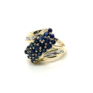 Sapphire Lady's Stone Ring 10K Yellow Gold 4.4g (EPJ022880) - Picture 1 of 7