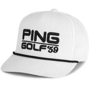 Ping Retro Roper Herren Golfmütze NEU verstellbar weiß schwarz - Bild 1 von 2
