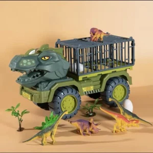 Boys Car Toys Dinosaur Truck Transport Carrier Vehicle Dino Animal Model Gift - Picture 1 of 4