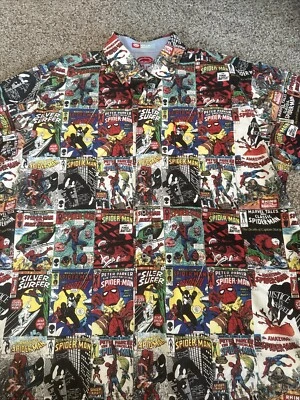 Vintage Ecko Unltd Spiderman Shirt Mens XL Marvel Comic Button All Over Y2K SICK - Image 1 of 4