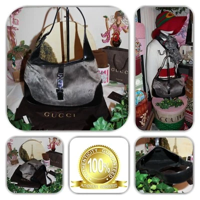 BOLSO DE MANO DE PIEL NEGRO GUCCI JACKIE-O DE ALTA COSTURA! Foto 1 de 4