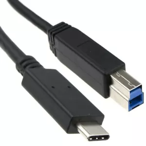 1M, USB-C Gen2 TYPE C MALE TO USB 3.1 B MALE PLUG CABLE PRINTER CAMERA DATA LEAD - Picture 1 of 4