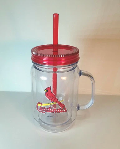 MLB Drink Tumbler Plastic Double Wall St. Louis Cardinals Official # SBB4160595 Cover