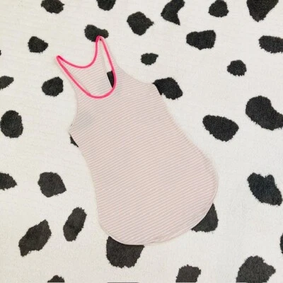 Lululemon Size 0 XS What The Sport Singlet Neutral Coral Striped Yoga Tank Top — 第 1/4 张图片