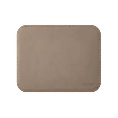 Tappetino Mouse Cuoio Grigio Tortora 25x20 - Angoli Rotondi Cuciture Perimetrali - Immagine 1 di 4