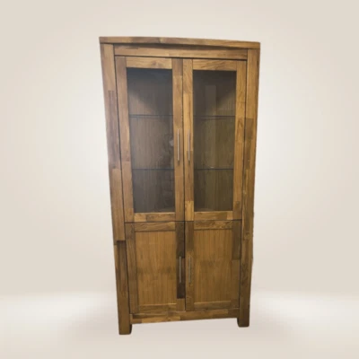 Aparador de esquina estilo escandinavo de madera maciza de roble y paleta Foto 1 de 2