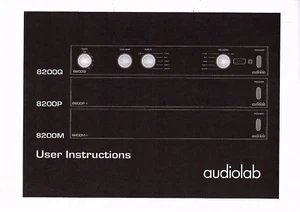 audiolab user instructions Bedienungsanleitung für 8200 Q /P /M Copy - Picture 1 of 1